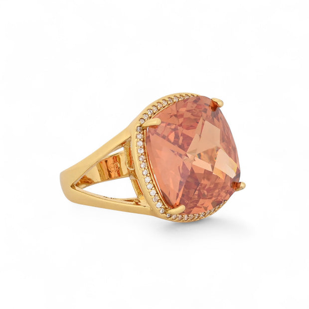 Bague Luna semi précieuse avec pierre et brillants R3741