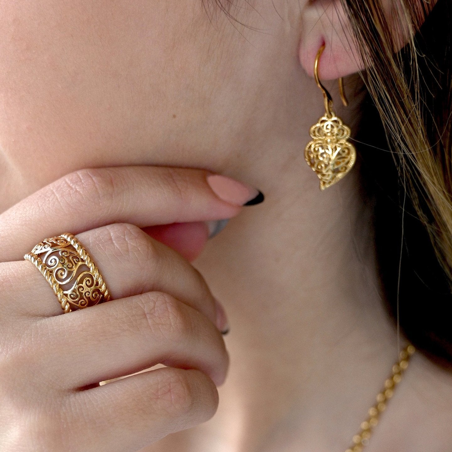 Bague Aria coração de viana semi précieuse GB