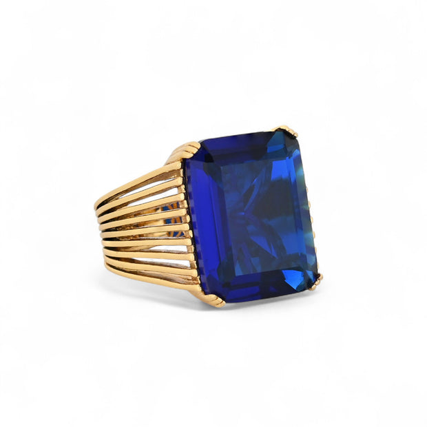 Bague Luna semi précieuse rectangulaire R3758