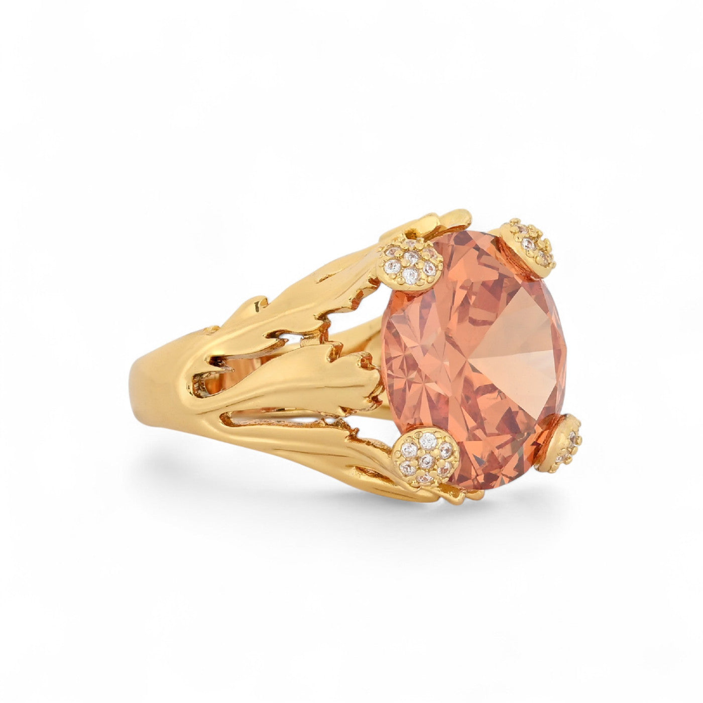 Bague Luna semi précieuse avec pierre R3763