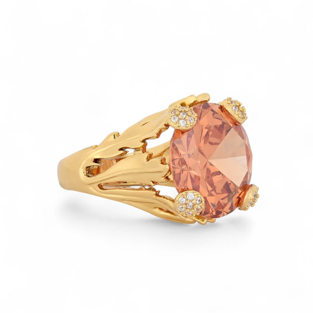 Bague Luna semi précieuse avec pierre R3763