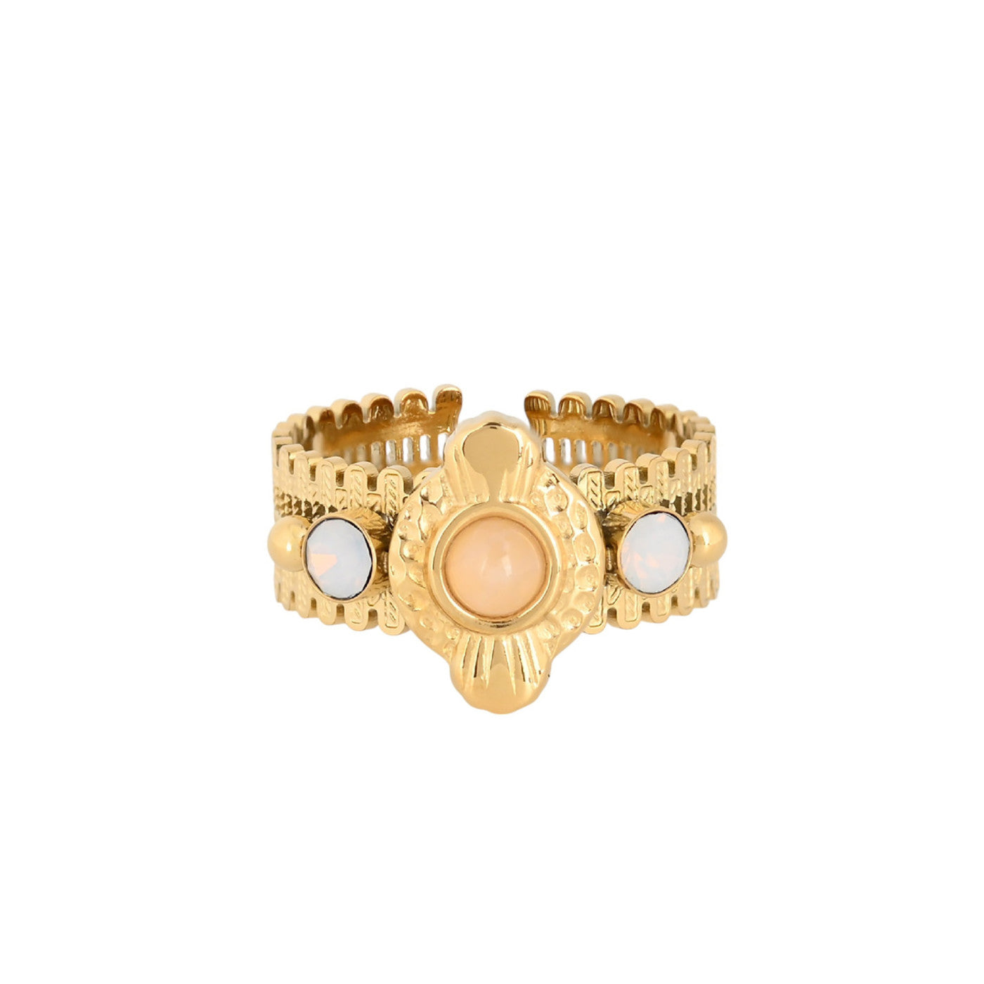 Bague Esmée réglable acier boho