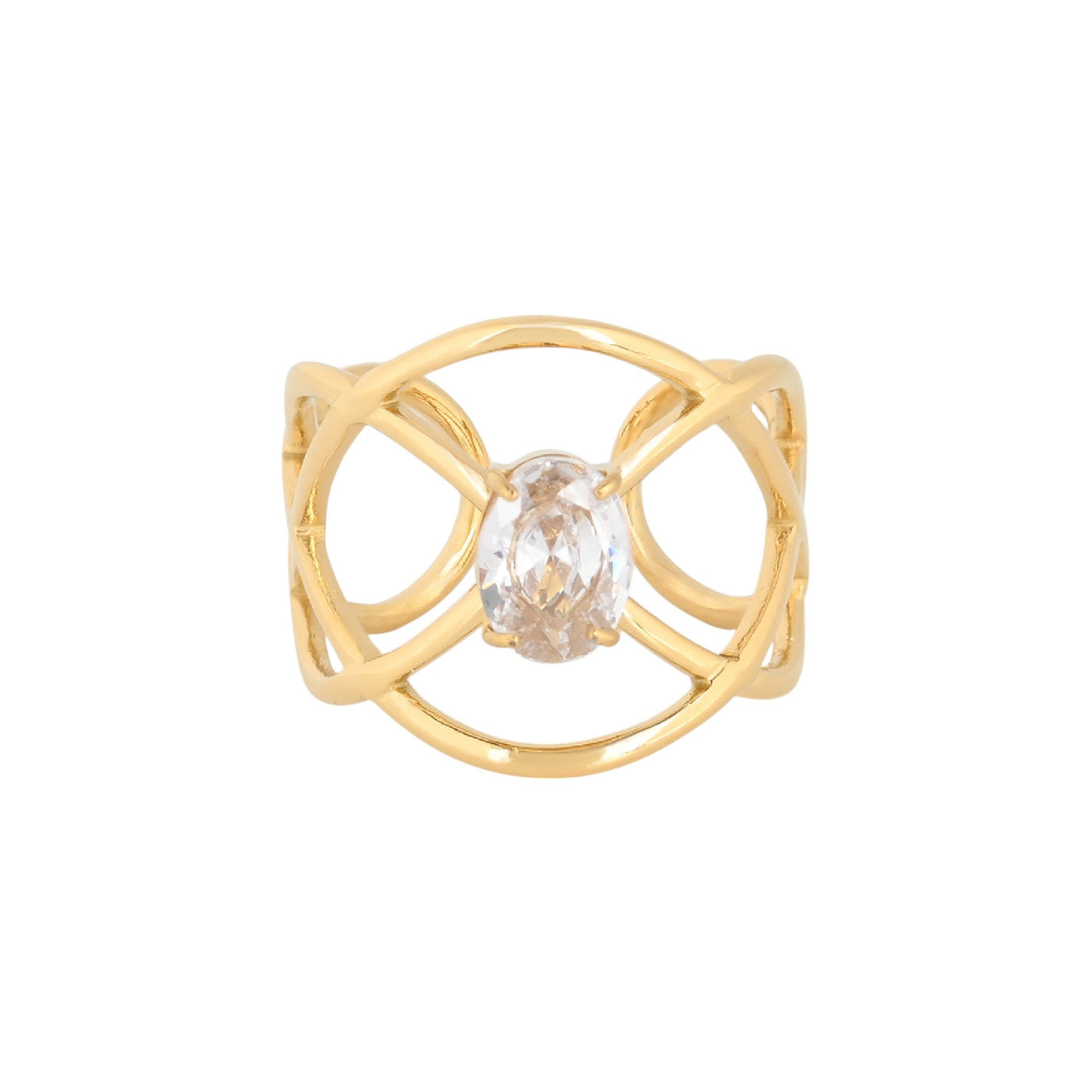 Bague Esmée réglable acier formes