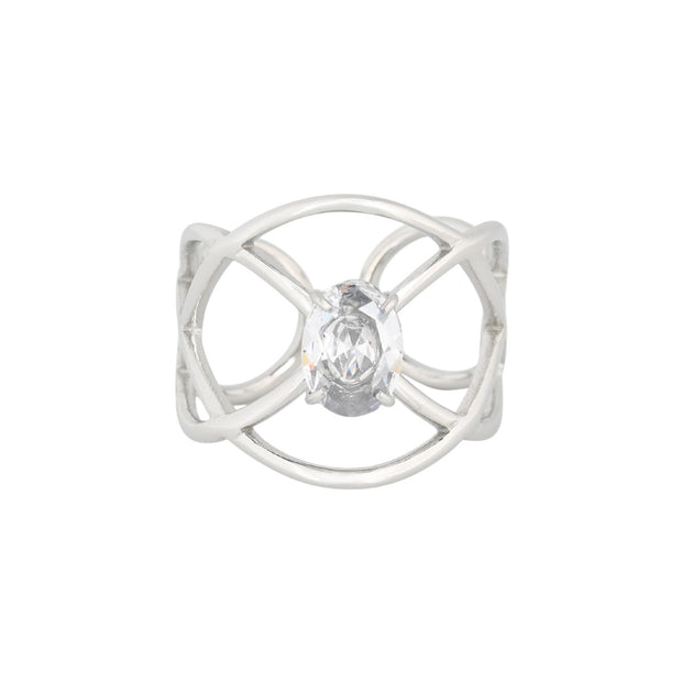 Bague Esmée réglable acier formes