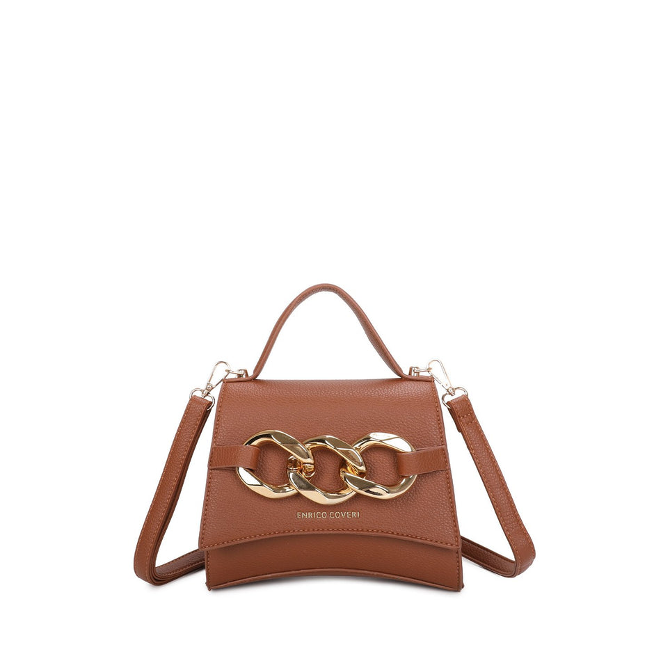 Sac à bandoulière avec détails dorés