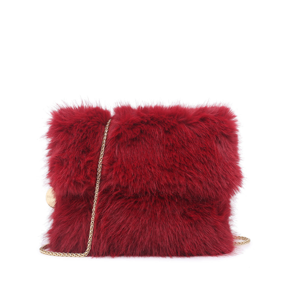 Sac à bandoulière avec fourrure