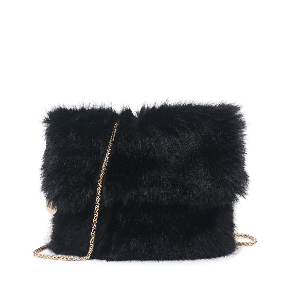 Sac à bandoulière avec fourrure