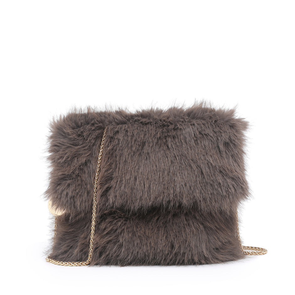 Sac à bandoulière avec fourrure