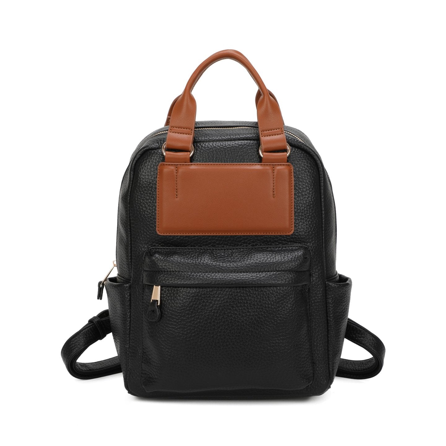 Sac à dos avec bretelles et détail marron