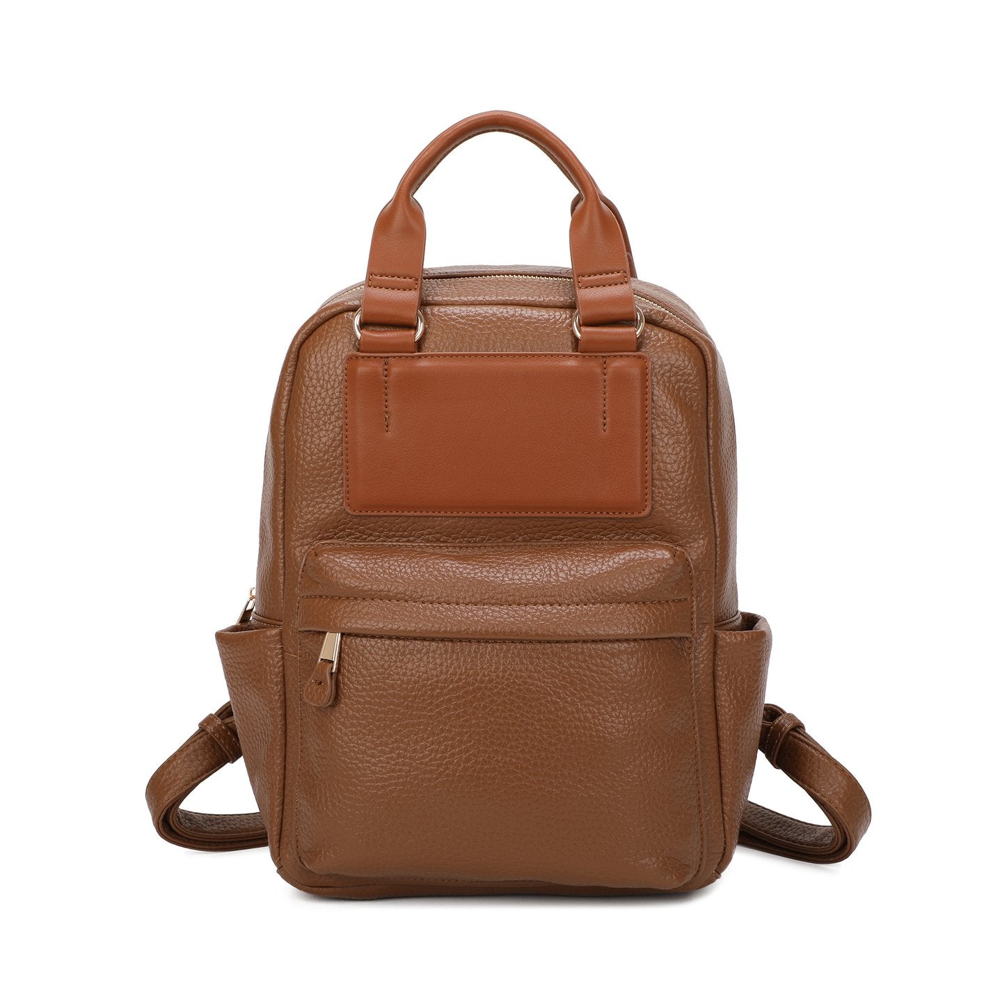 Sac à dos avec bretelles et détail marron