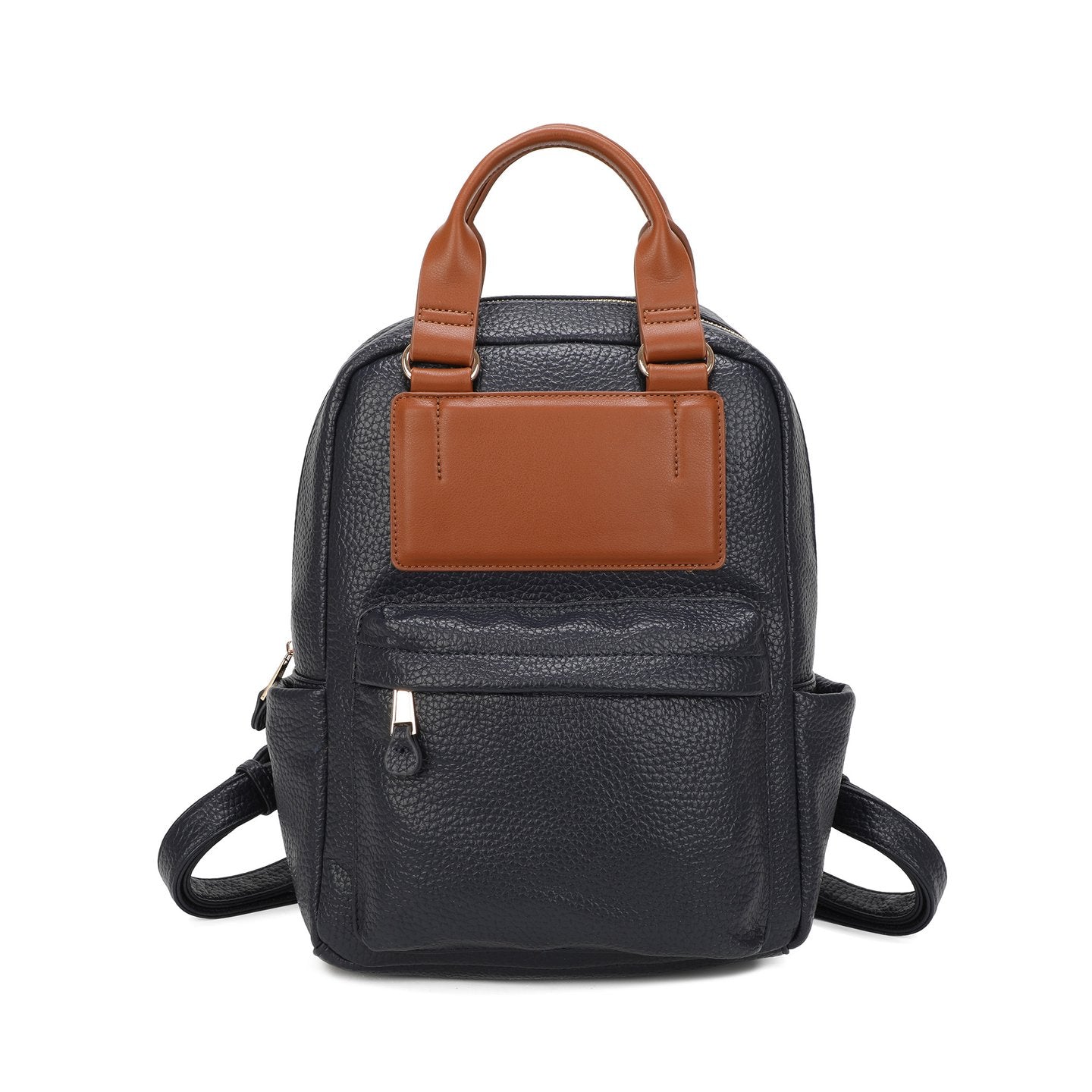 Sac à dos avec bretelles et détail marron