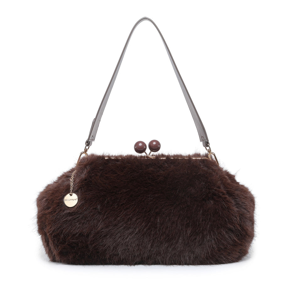 Sac à épaule avec fourrure