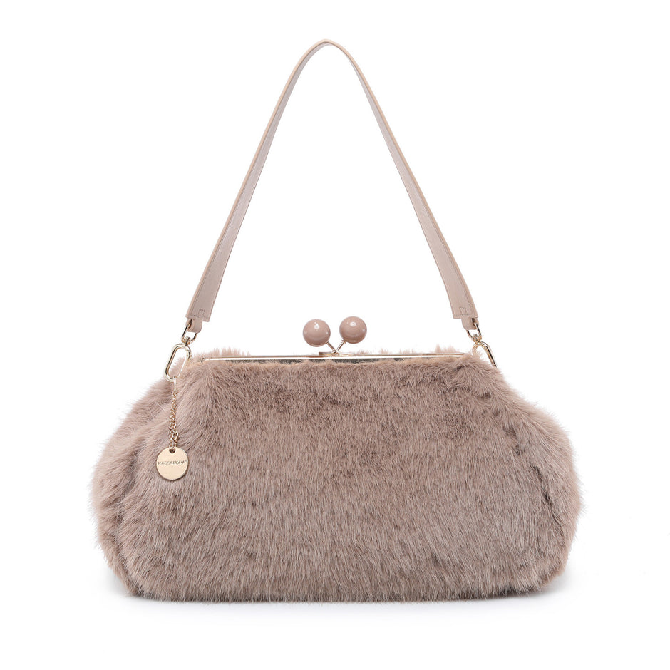 Sac à épaule avec fourrure