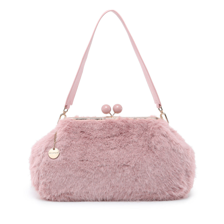 Sac à épaule avec fourrure