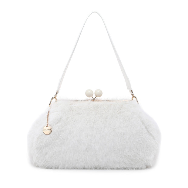Sac à épaule avec fourrure