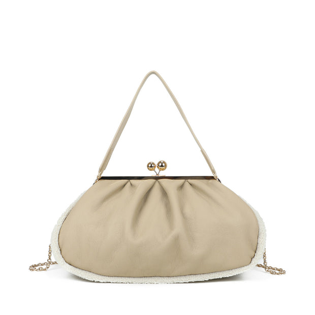 Sac à épaule avec fourrure
