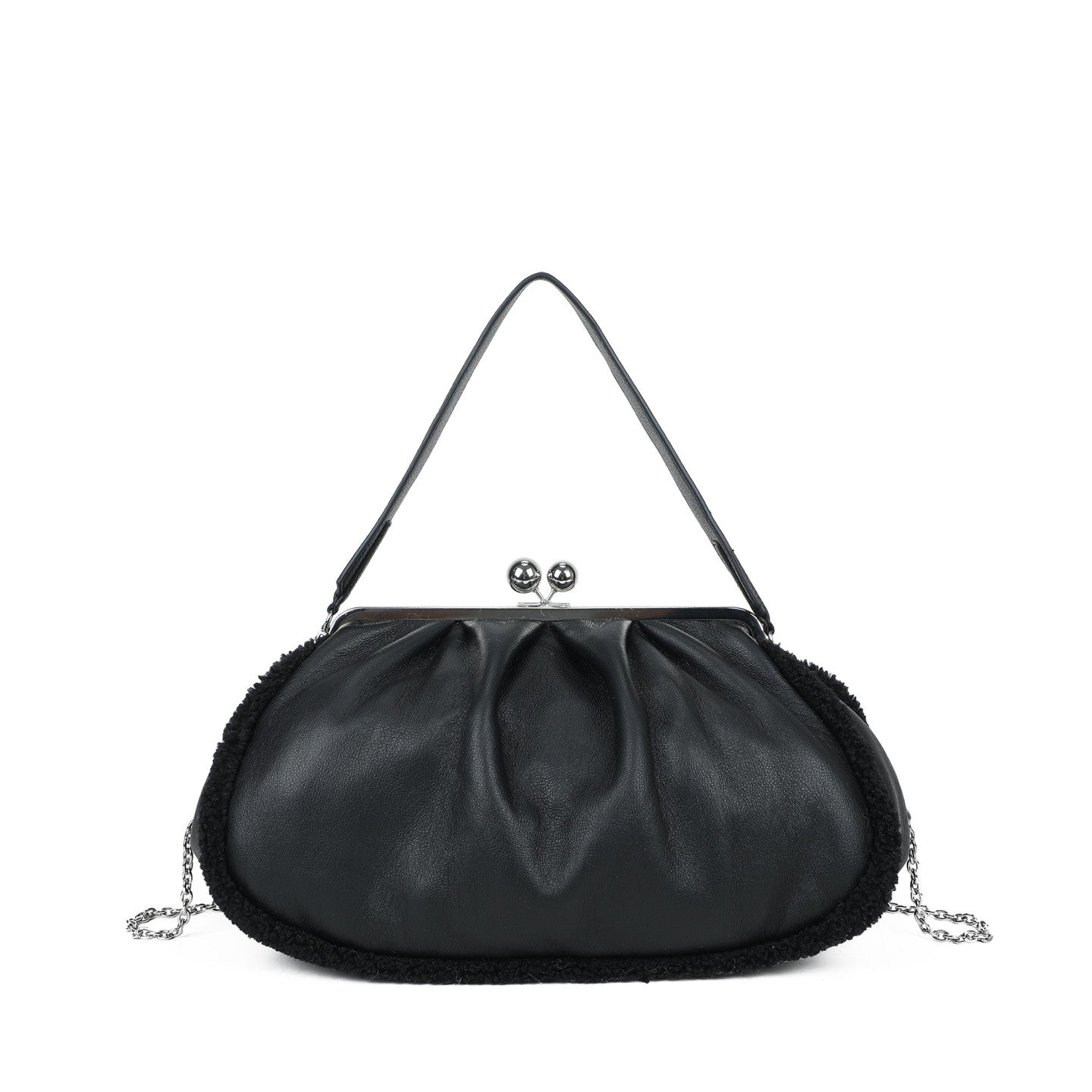 Sac à épaule avec fourrure