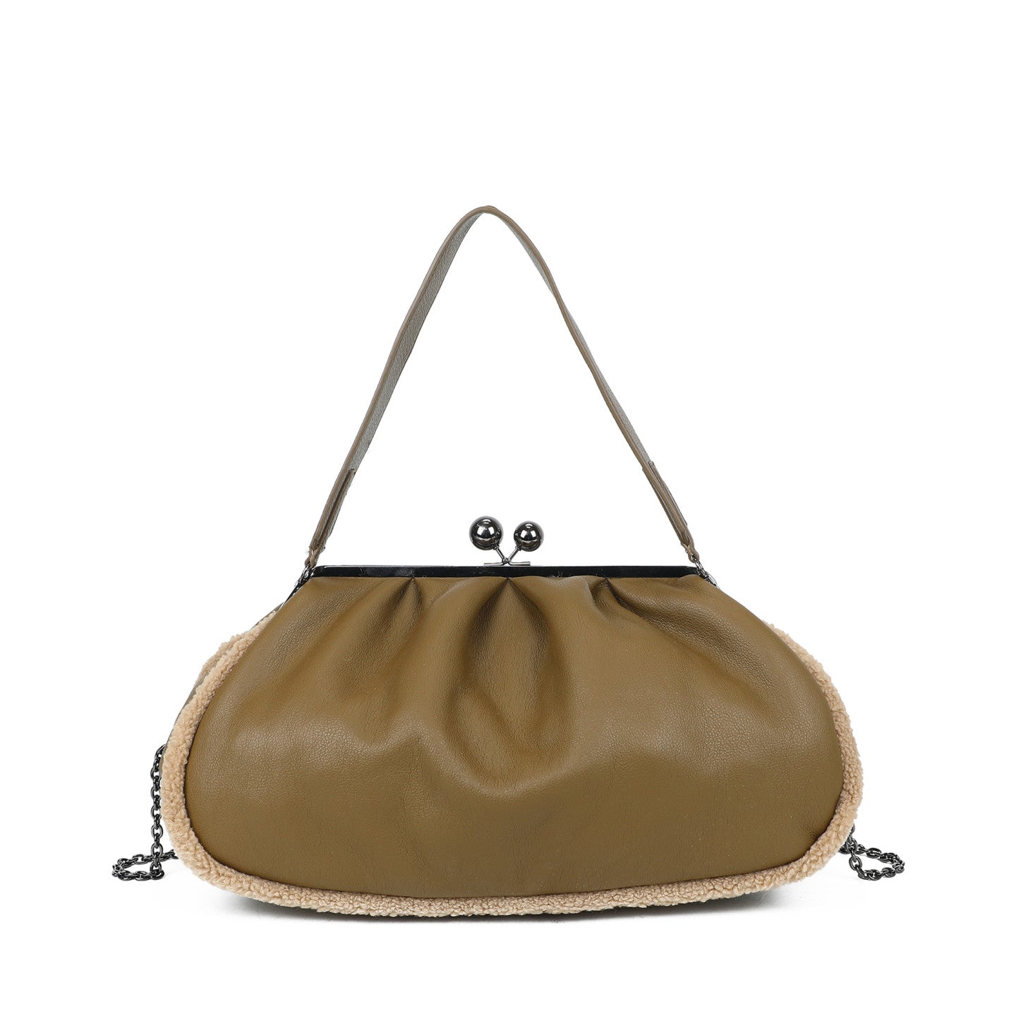 Sac à épaule avec fourrure