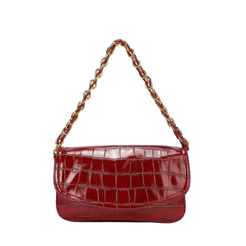 Sac à main à bandoulière en vernis