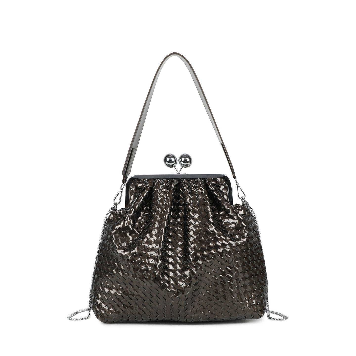 Sac à main à bandoulière en vernis