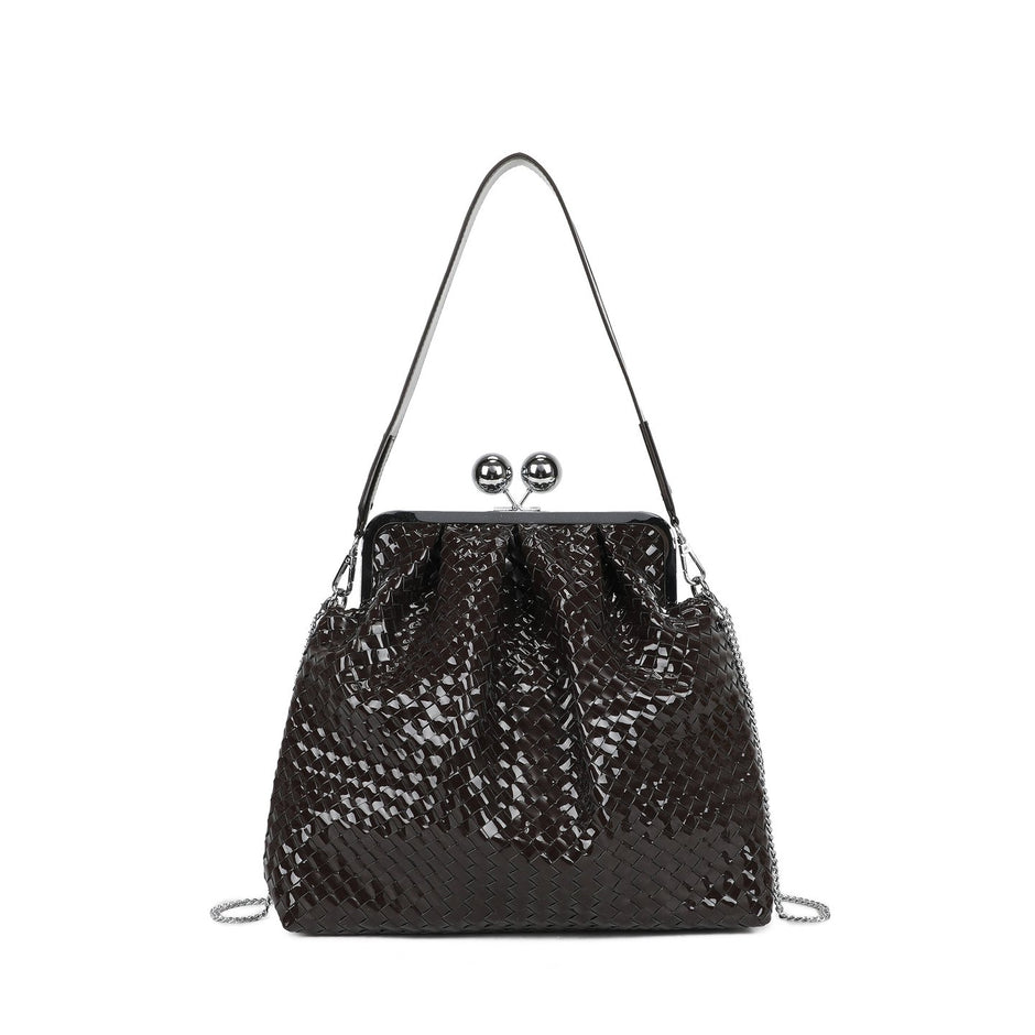 Sac à main à bandoulière en vernis