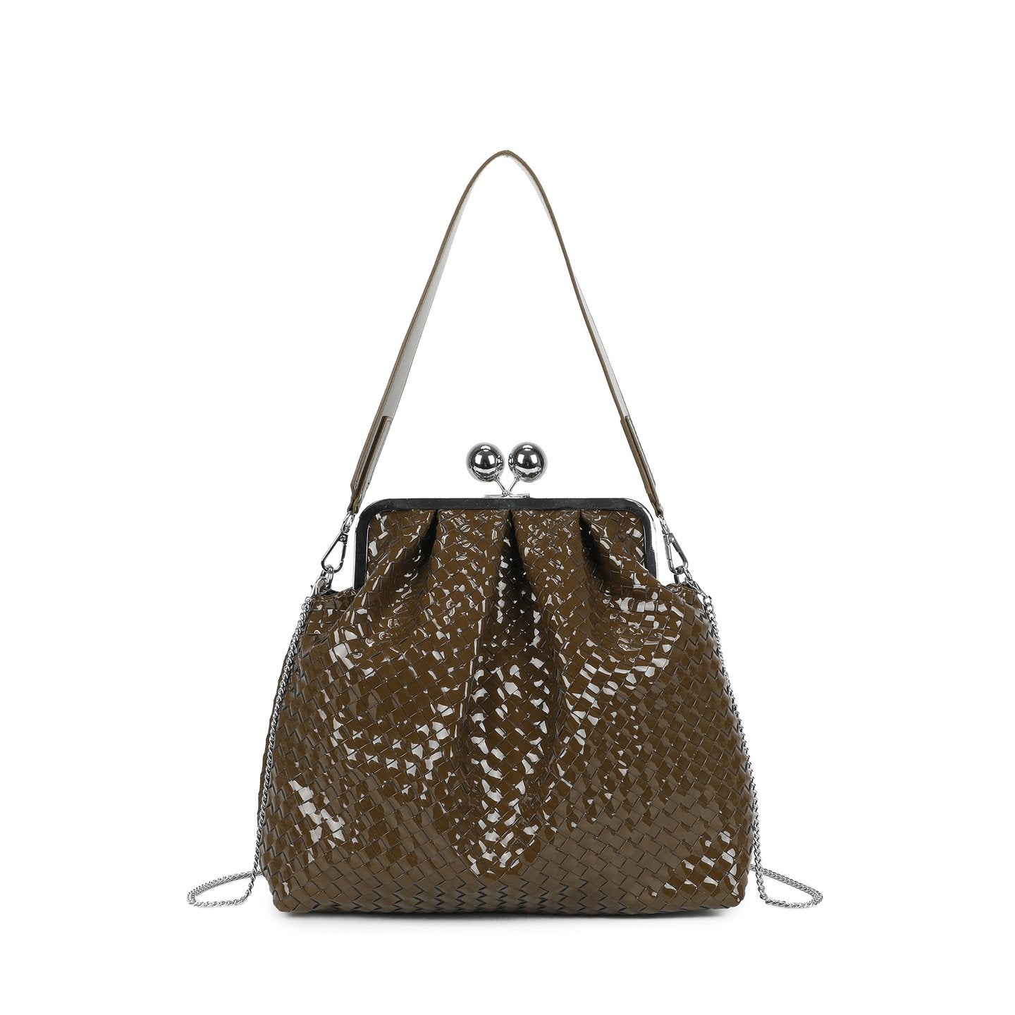 Sac à main à bandoulière en vernis