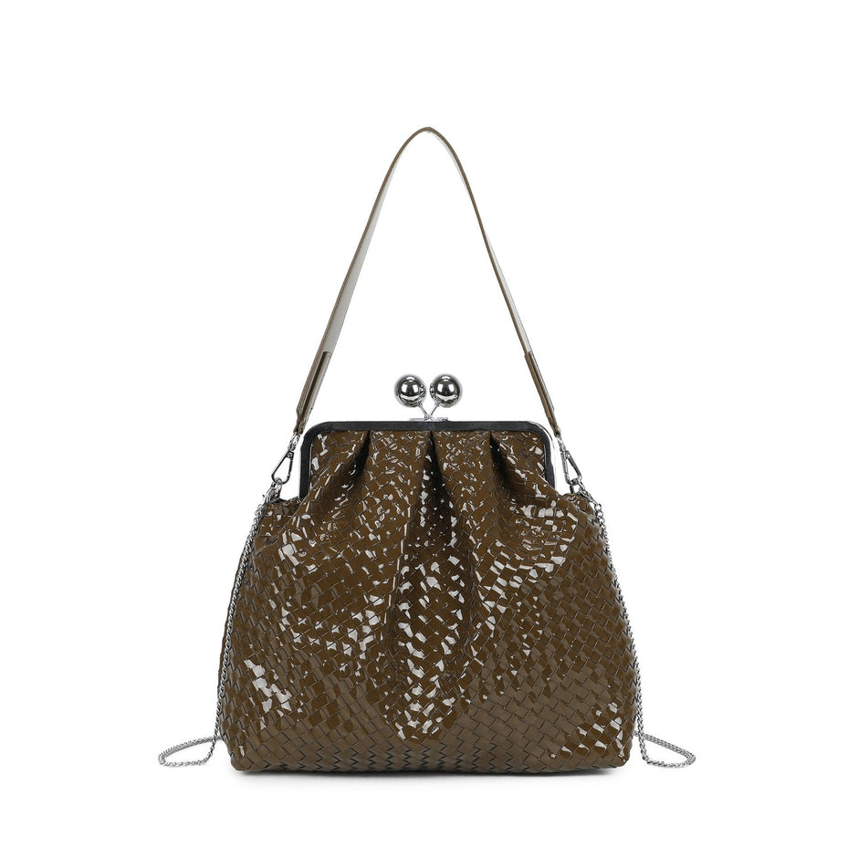 Sac à main à bandoulière en vernis