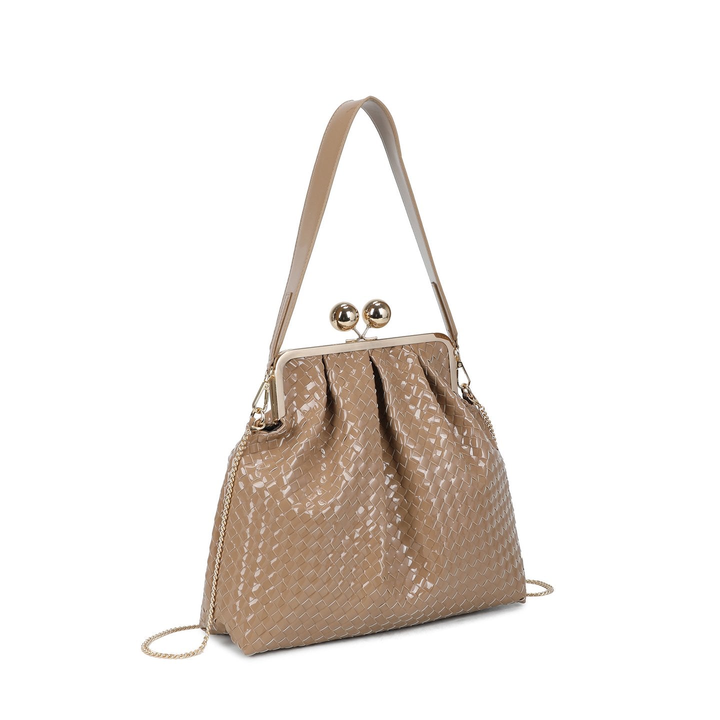 Sac à main à bandoulière en vernis