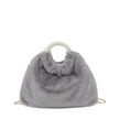 Sac à main avec fourrure et perles