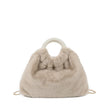 Sac à main avec fourrure et perles