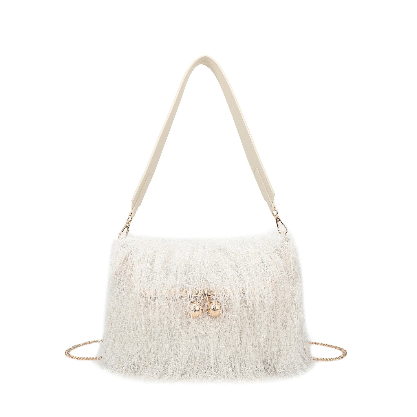 Sac à main avec fourrure