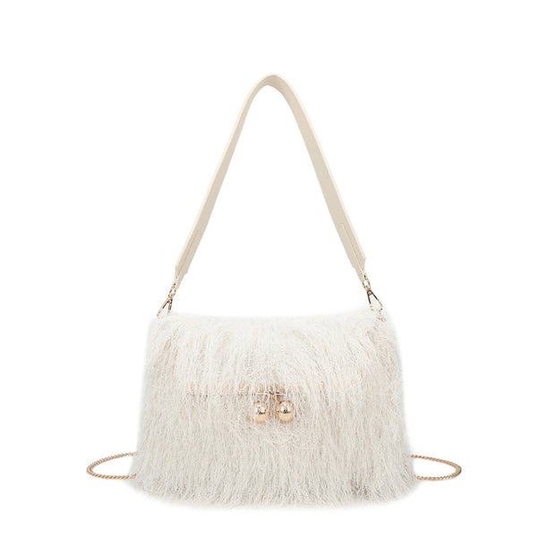 Sac à main avec fourrure