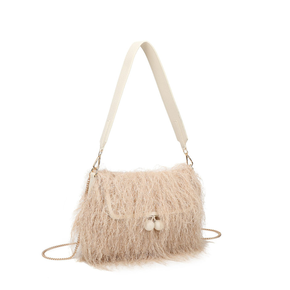 Sac à main avec fourrure