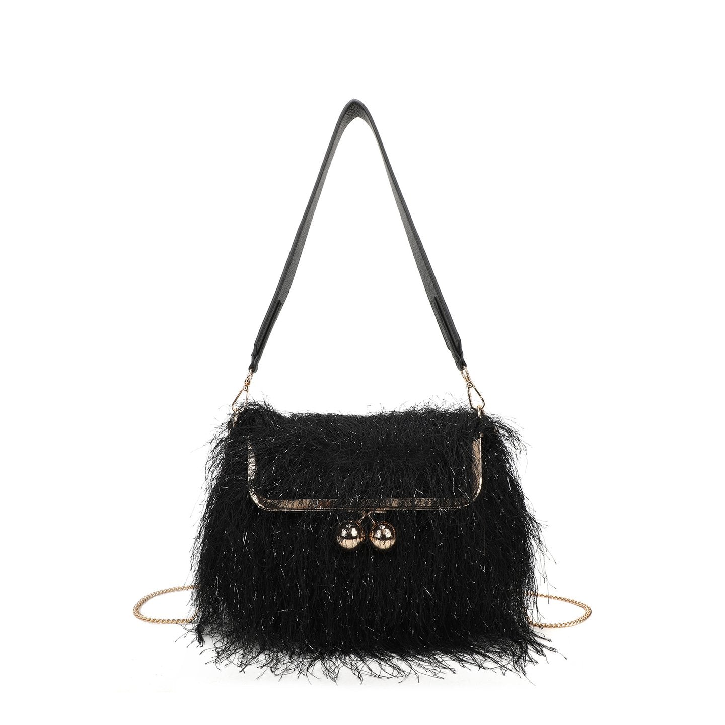 Sac à main avec fourrure