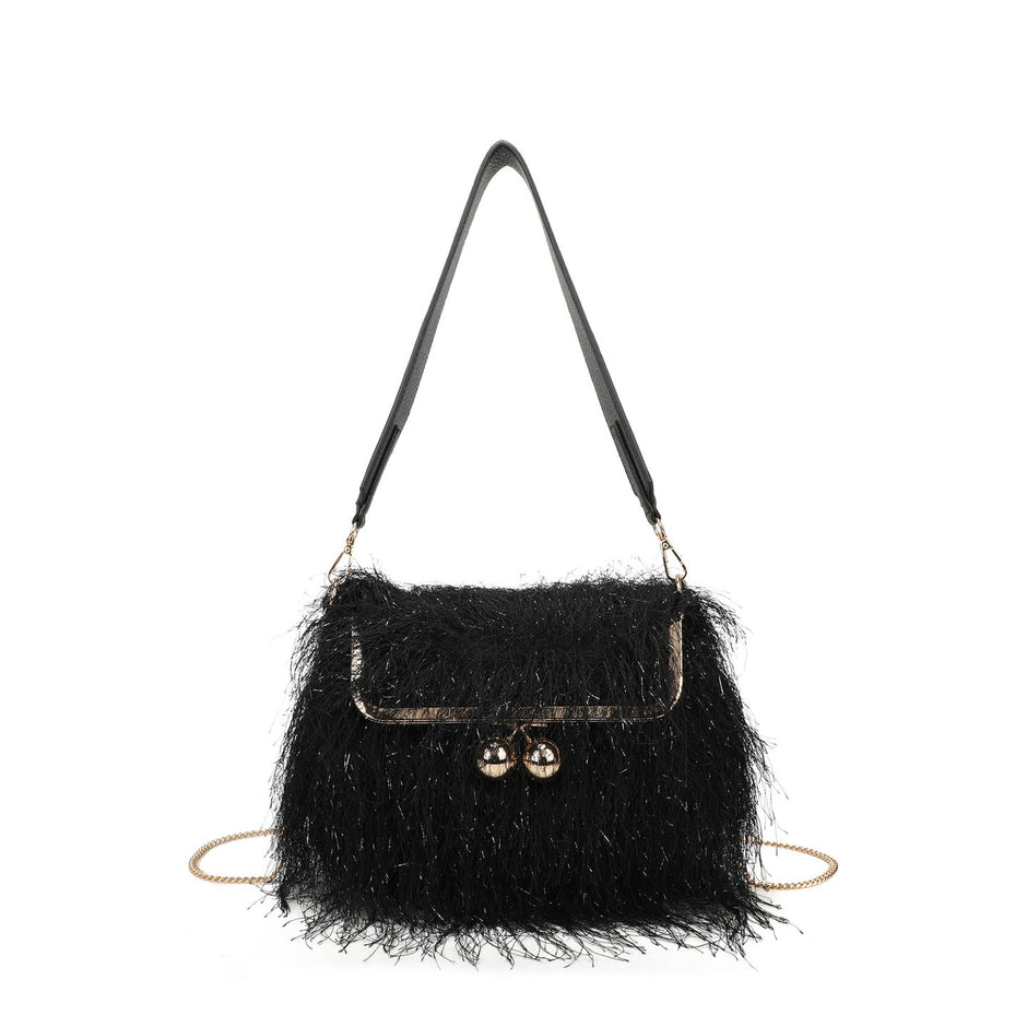 Sac à main avec fourrure