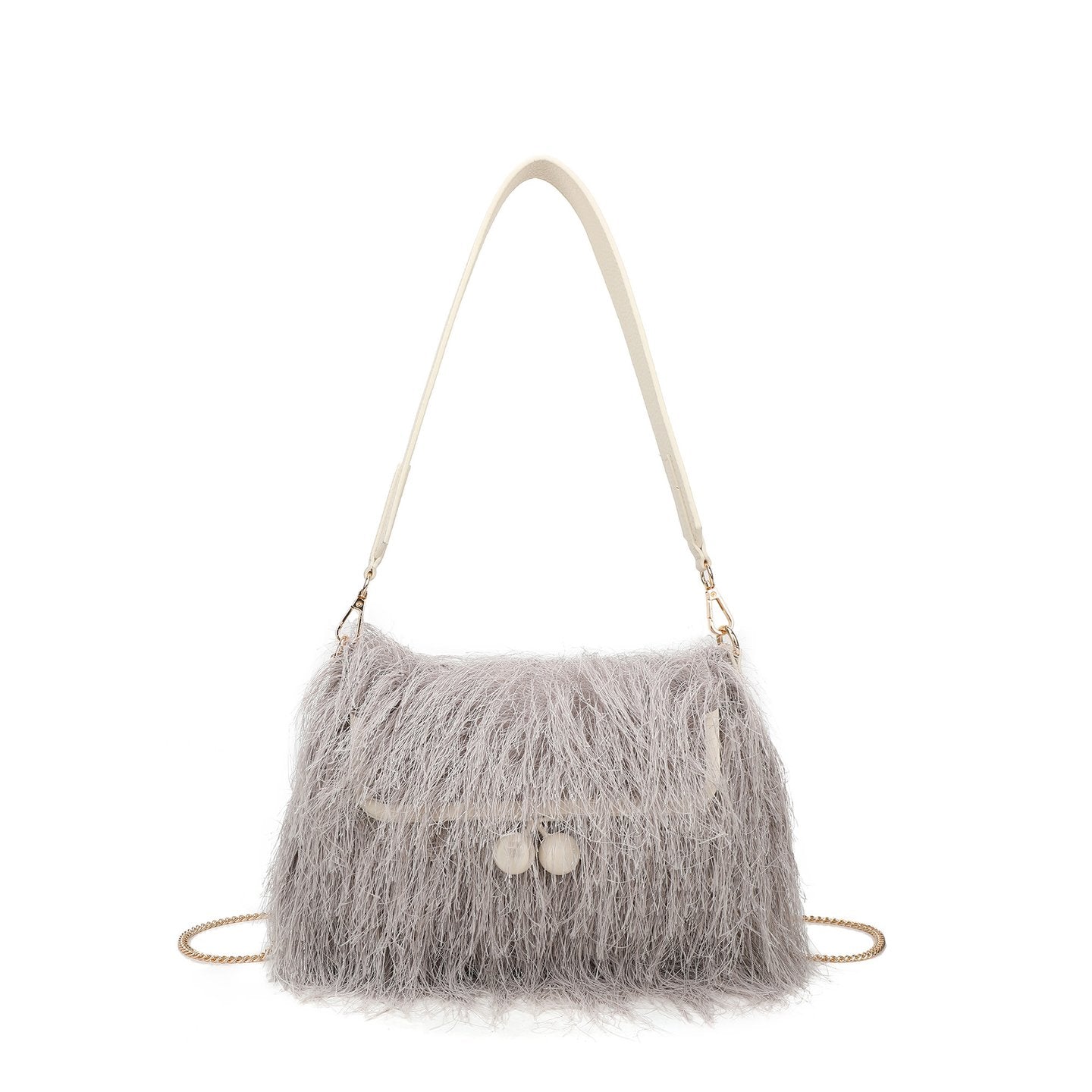 Sac à main avec fourrure