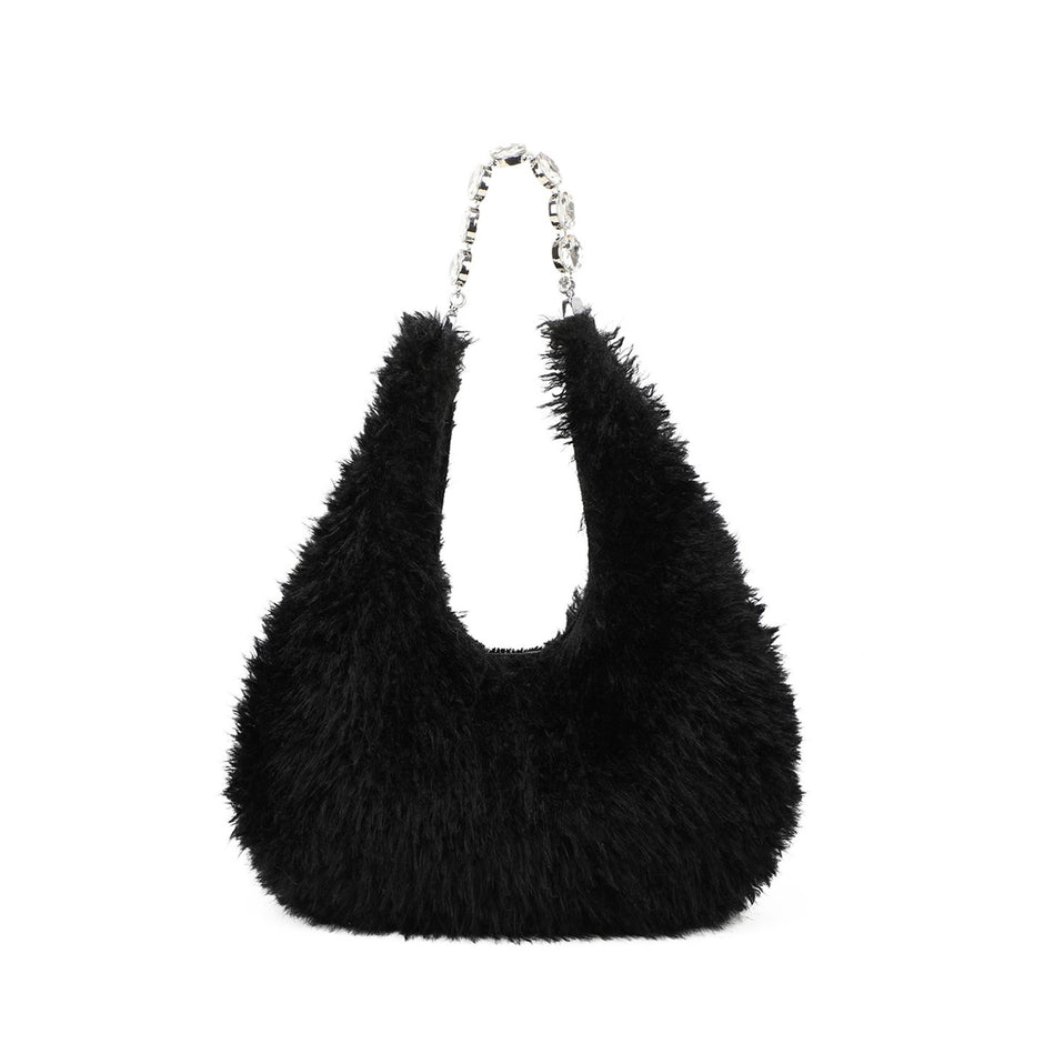 Sac à main avec fourrure