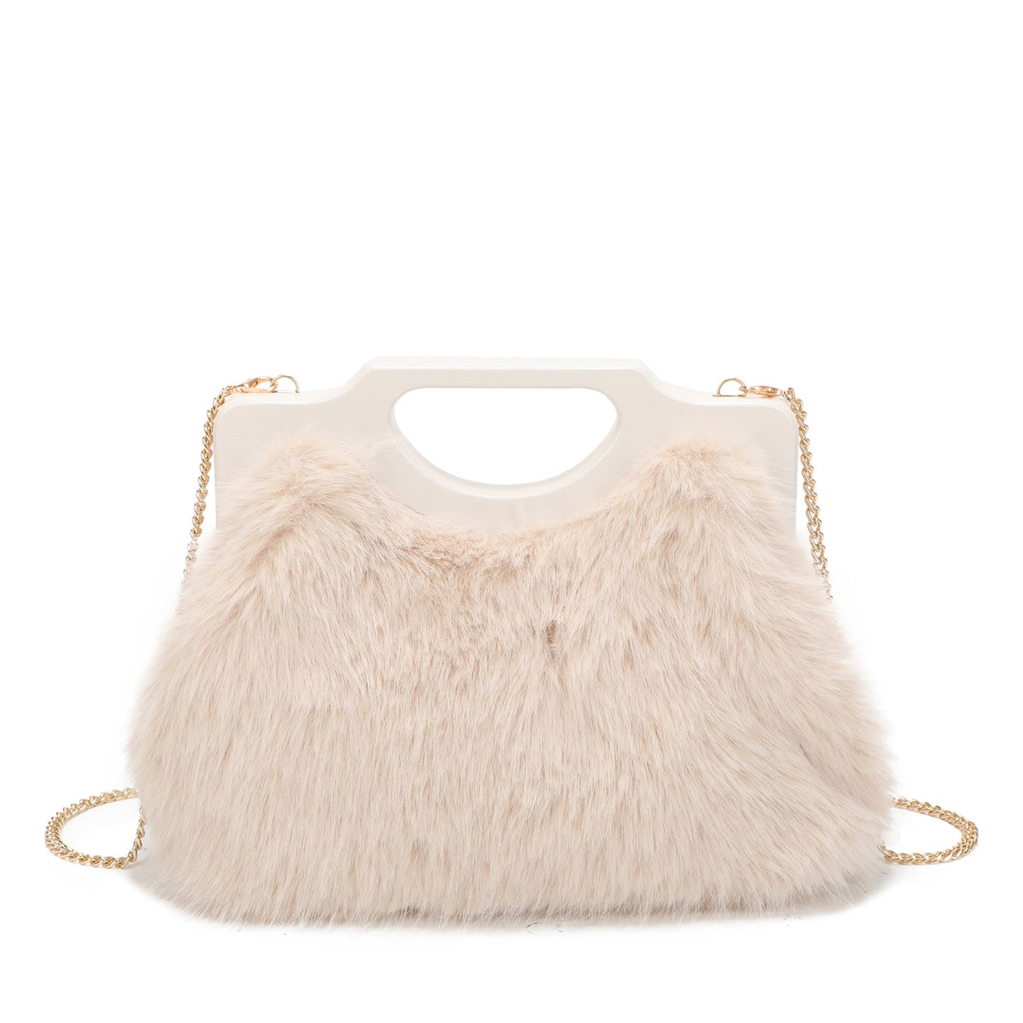 Sac à main avec fourrure