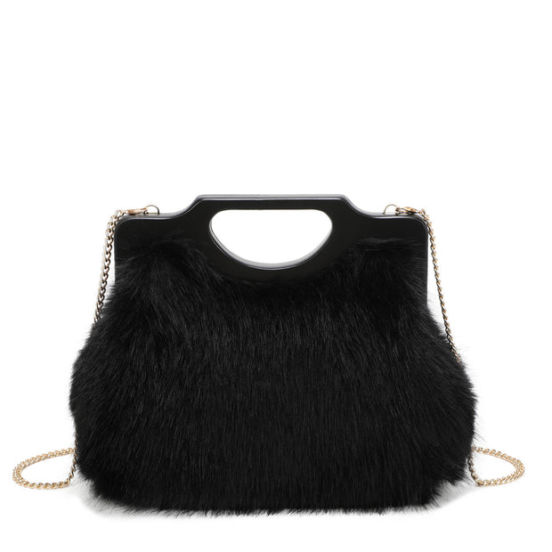 Sac à main avec fourrure