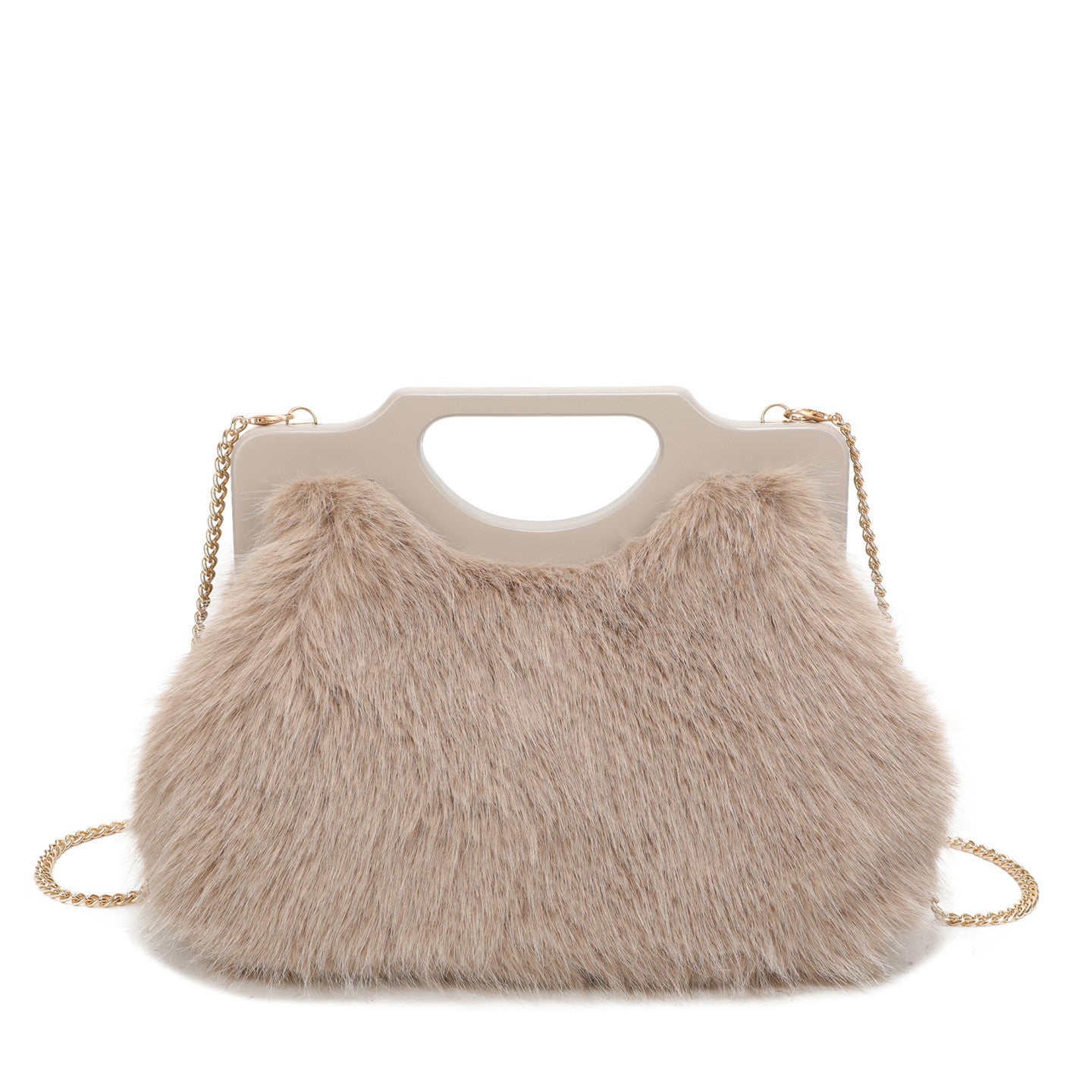 Sac à main avec fourrure