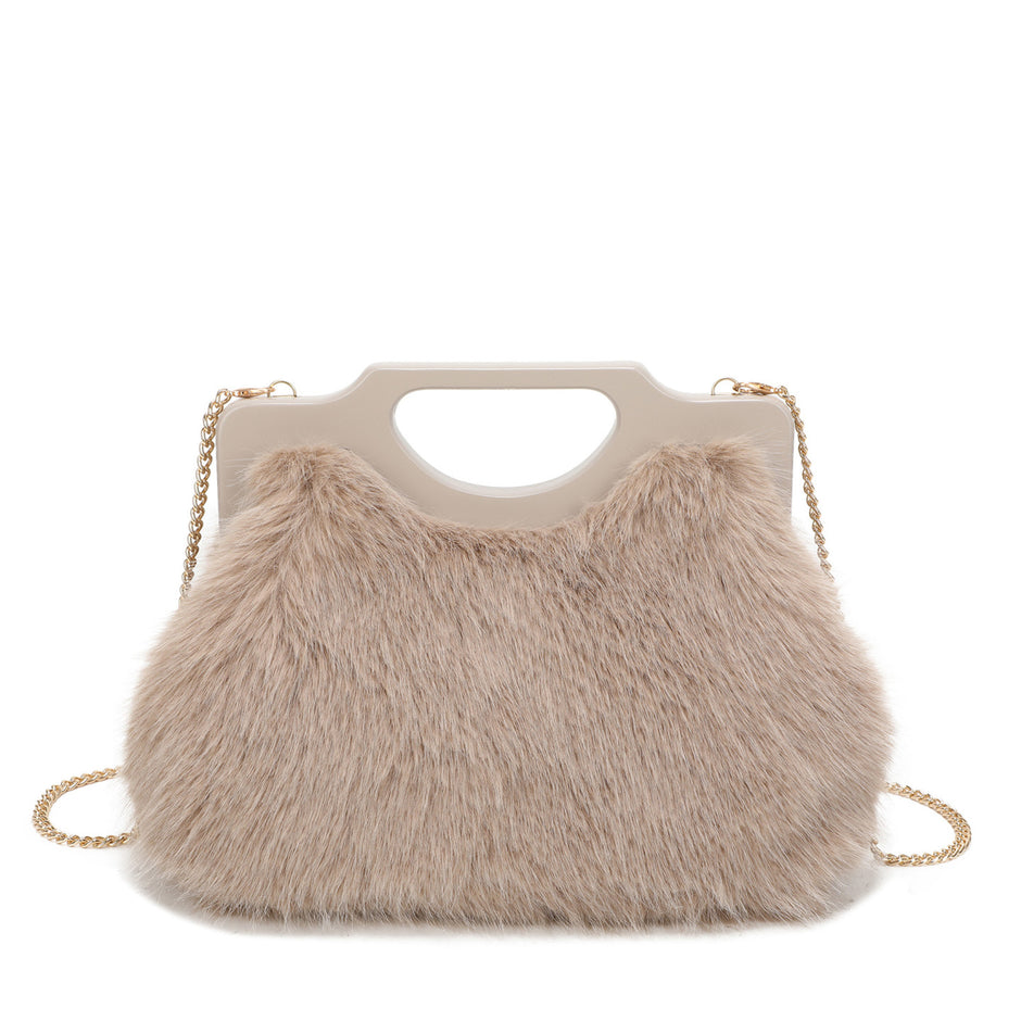 Sac à main avec fourrure