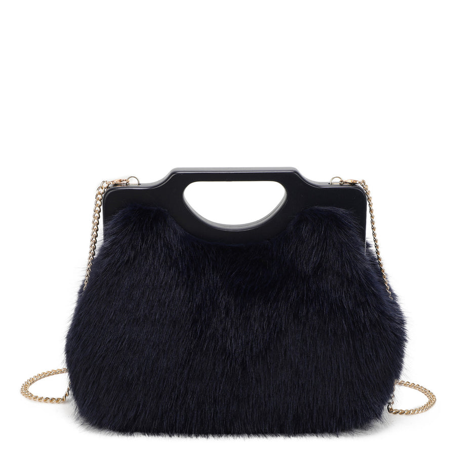 Sac à main avec fourrure