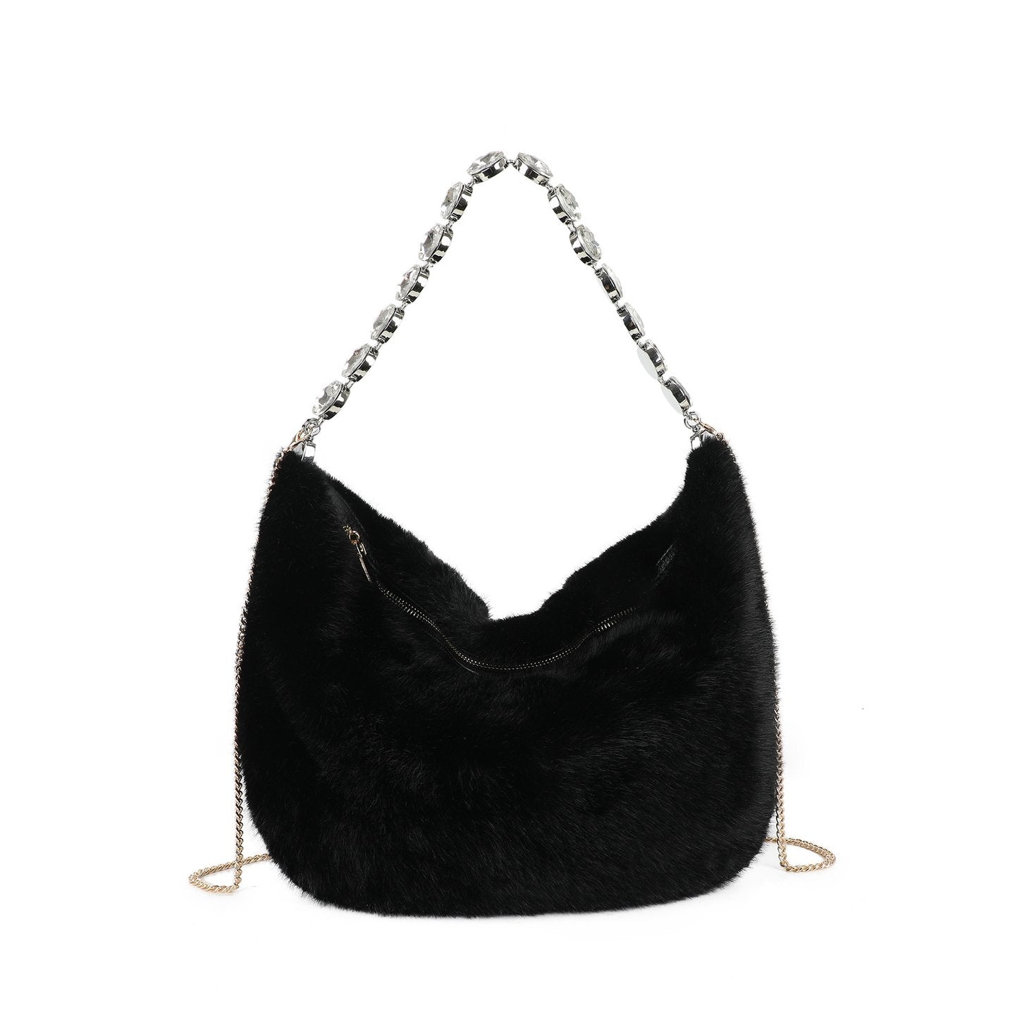 Sac à main avec fourrure