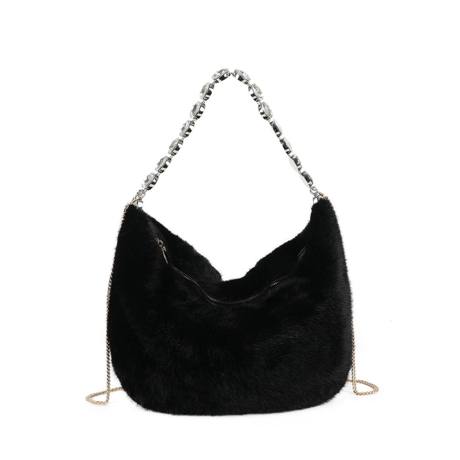 Sac à main avec fourrure
