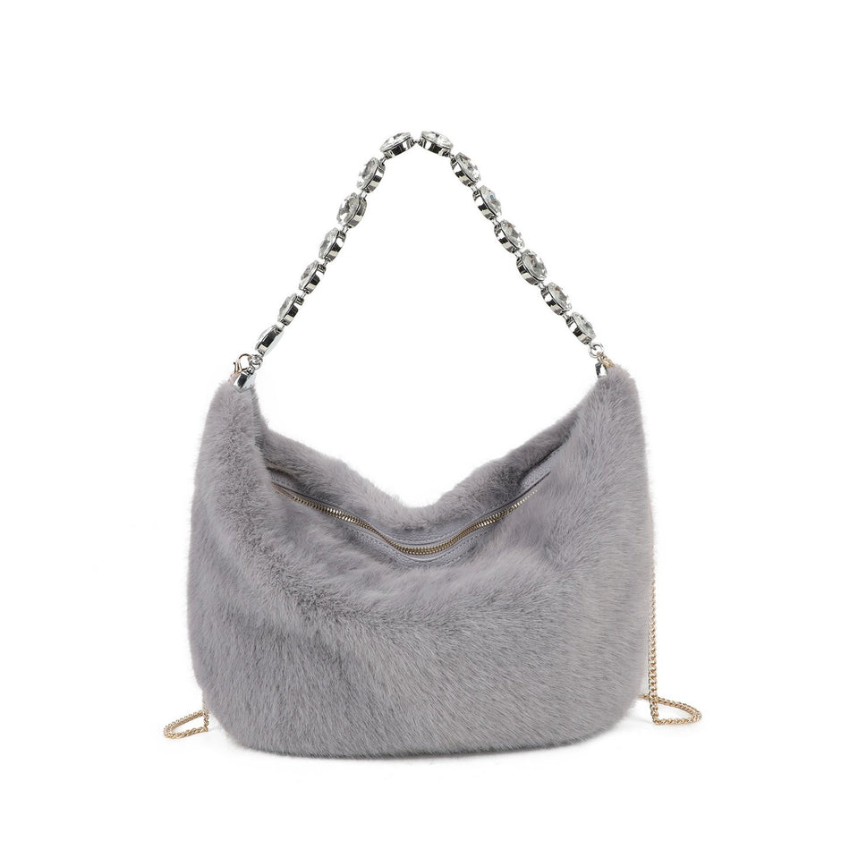 Sac à main avec fourrure