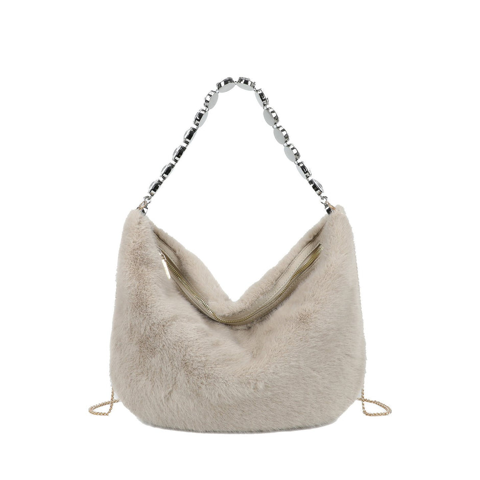 Sac à main avec fourrure