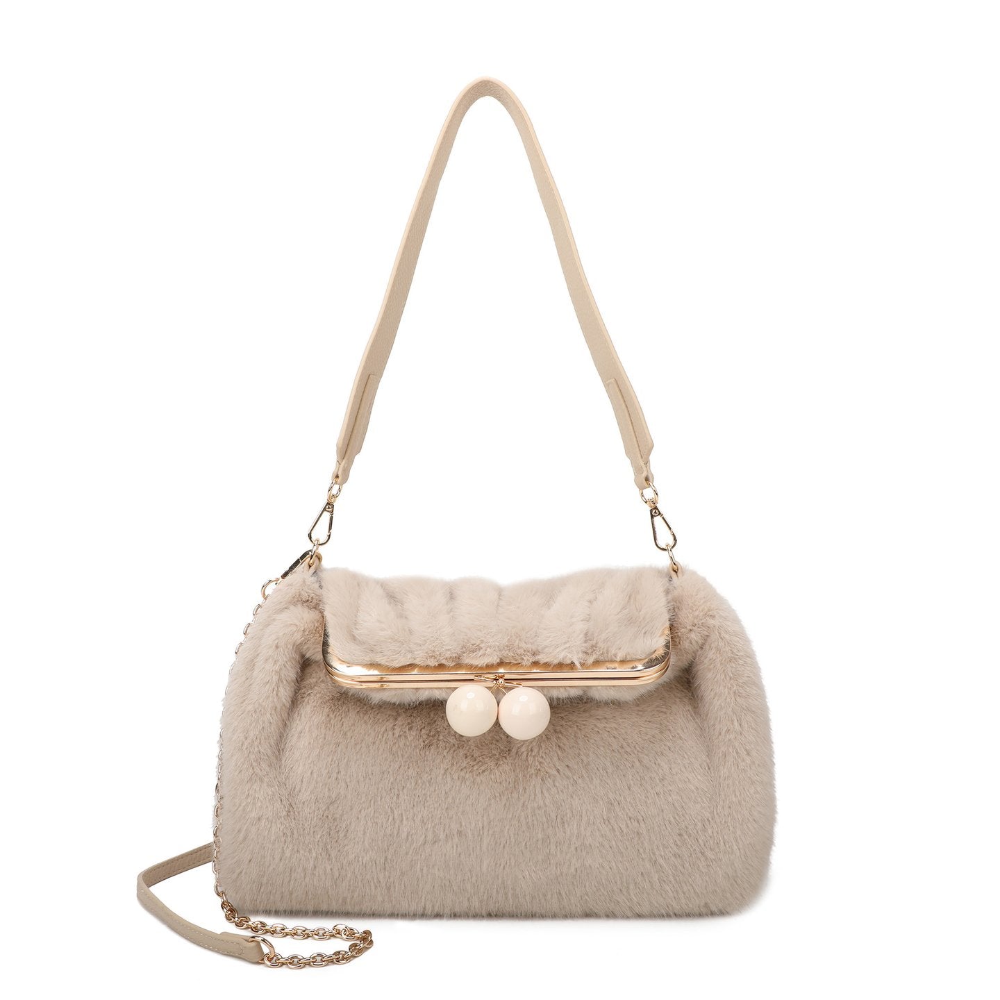 Sac à main avec fourrure