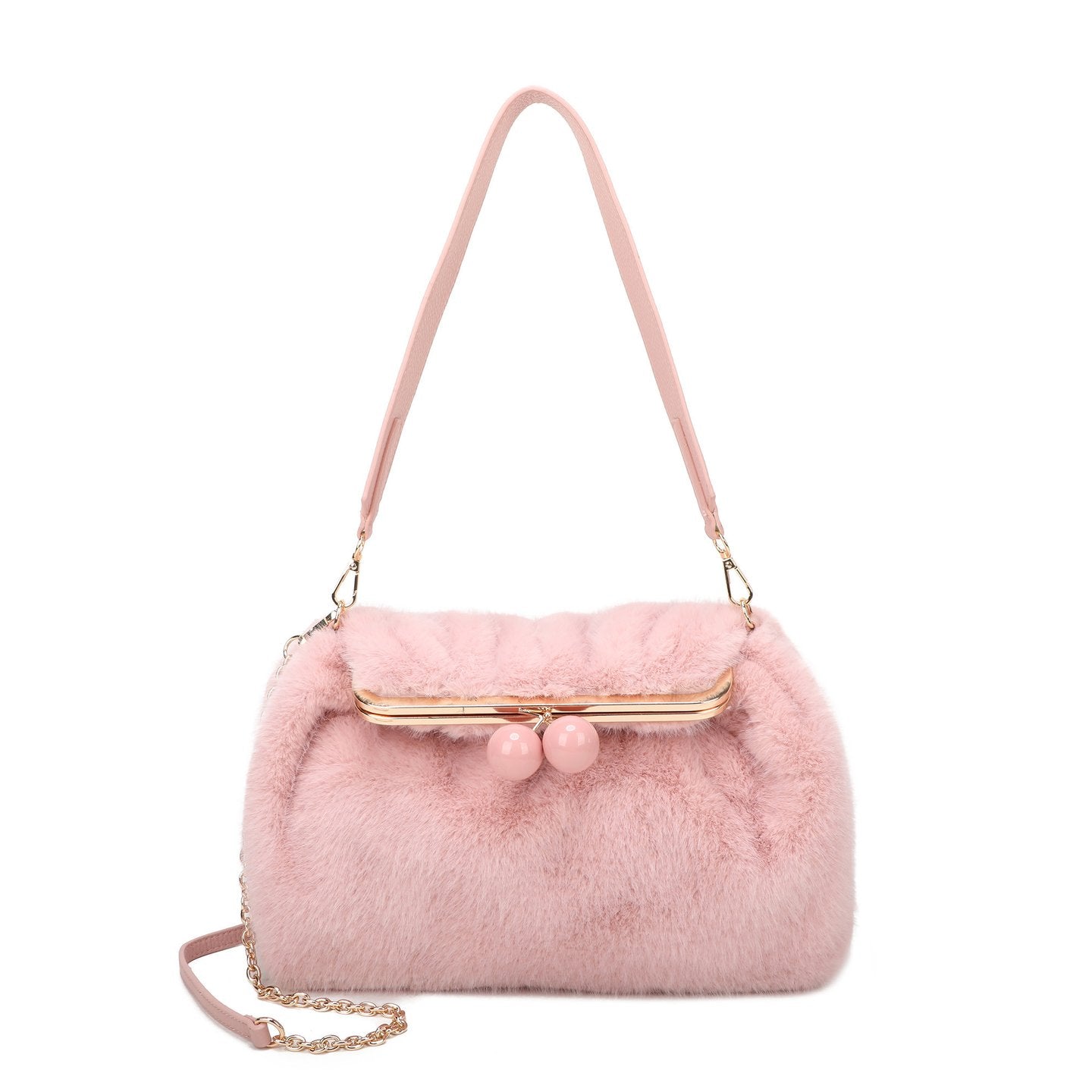 Sac à main avec fourrure