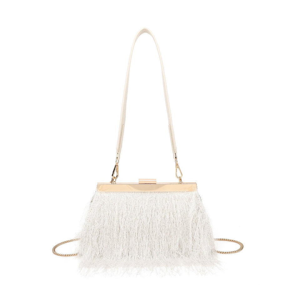 Sac à main avec fourrure