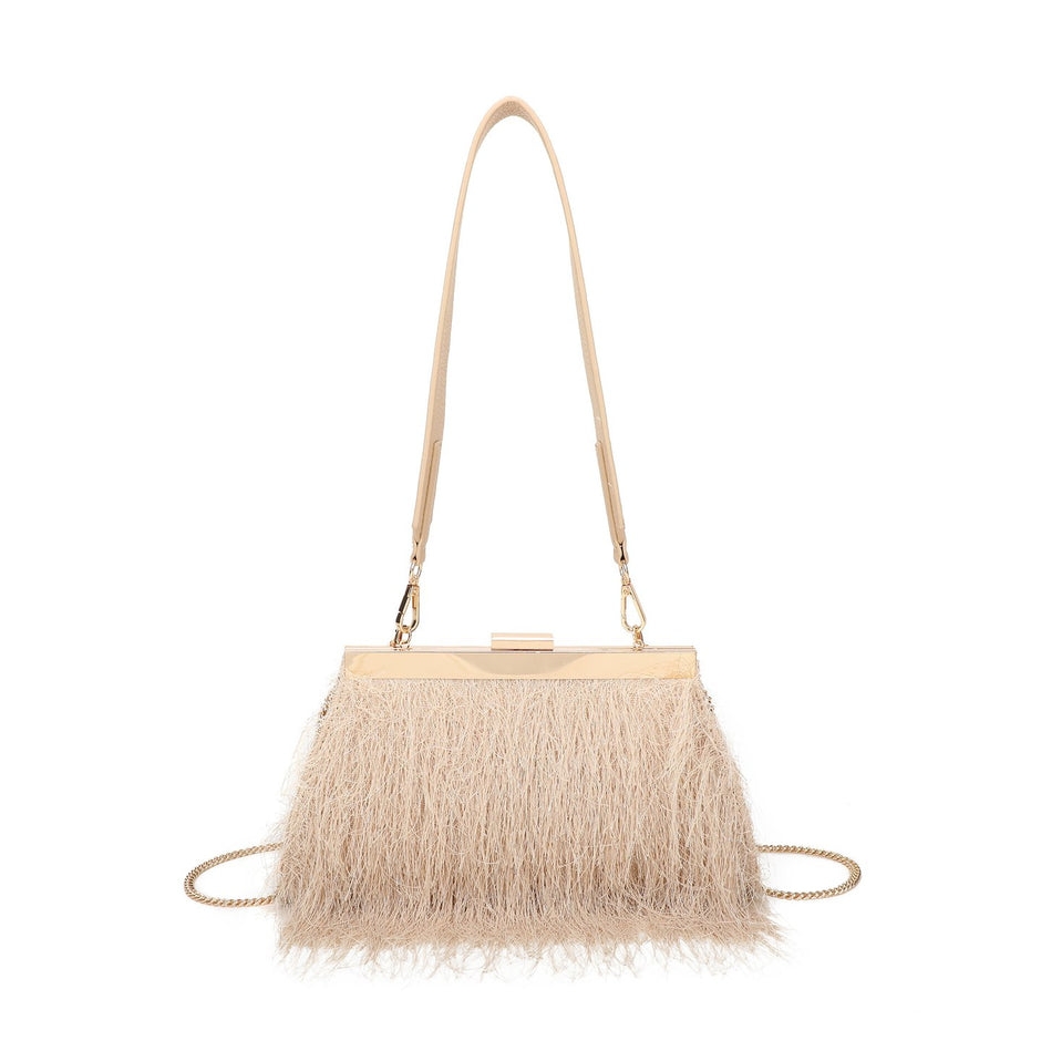 Sac à main avec fourrure